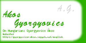 akos gyorgyovics business card
